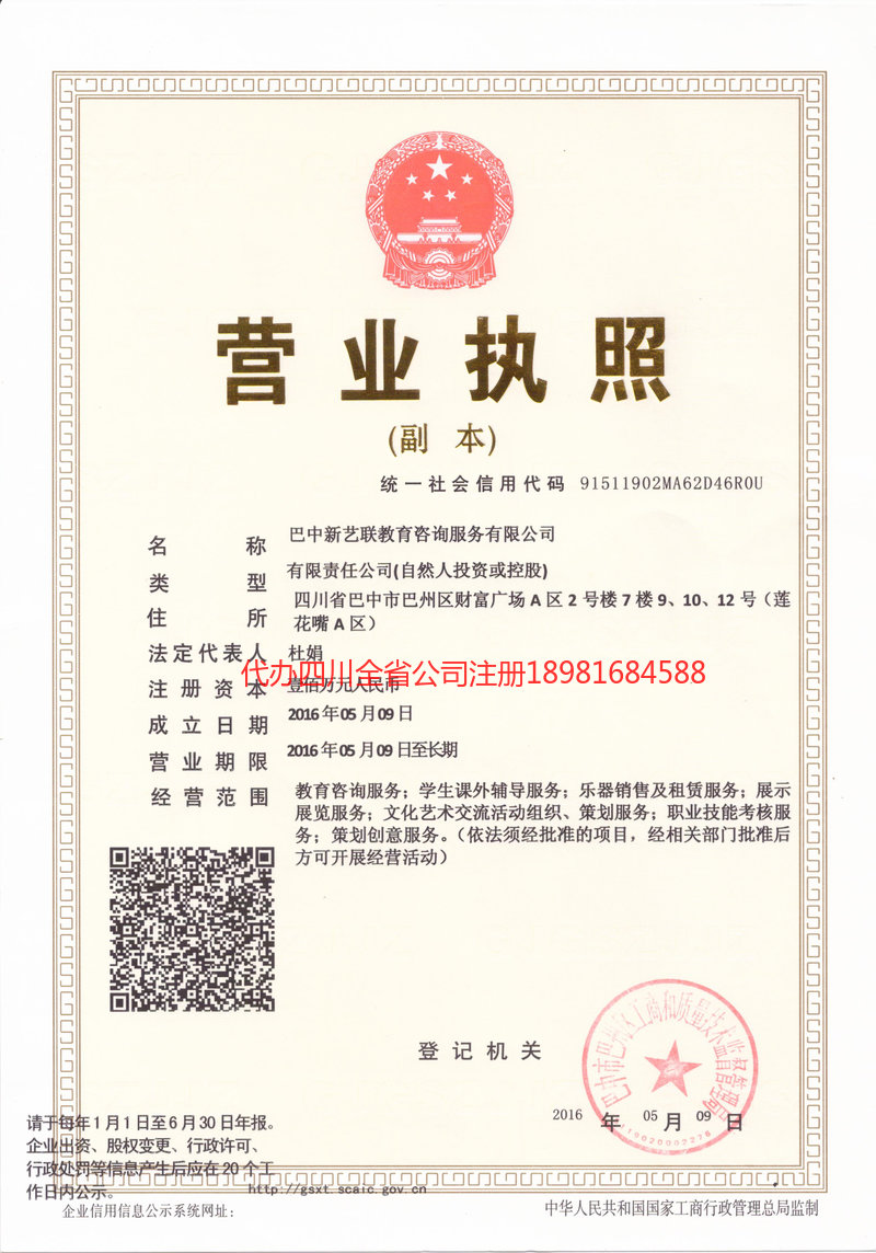 新泰新泰新亿联教育咨询服务有限公司